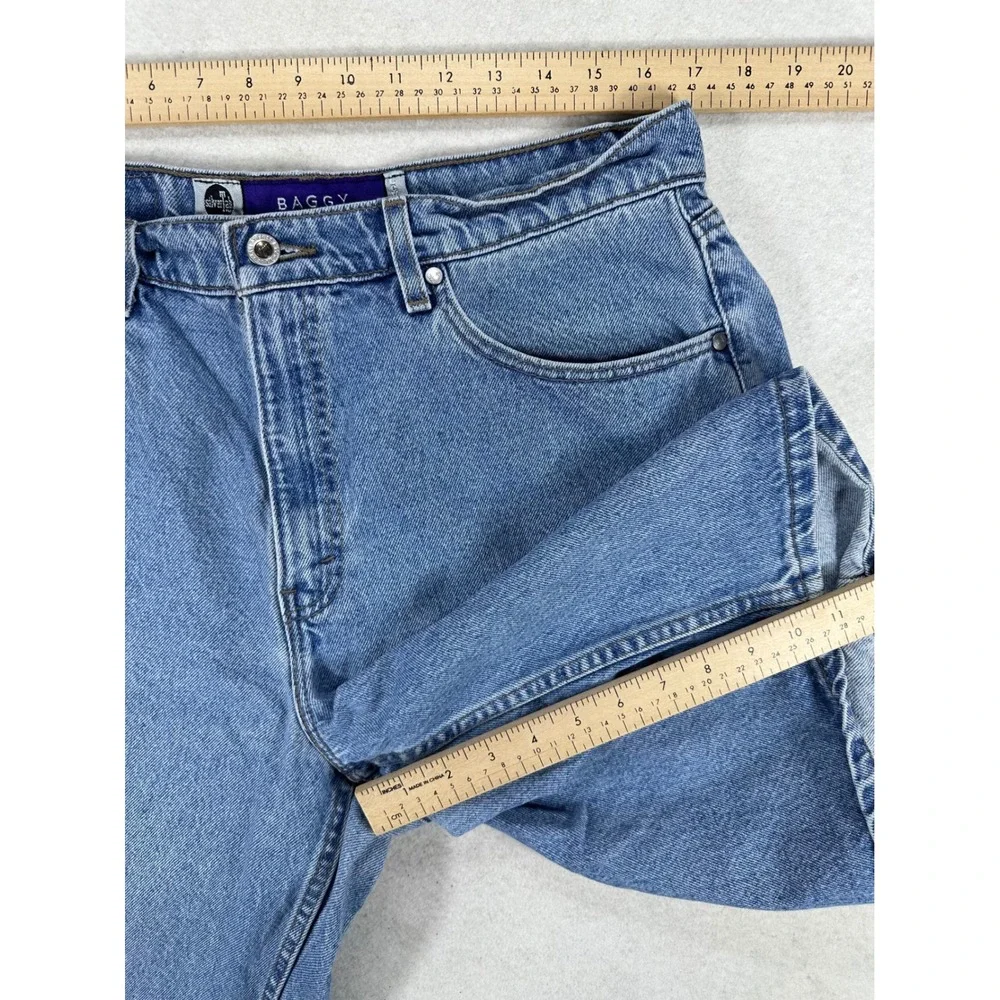 Vintage Levis SilverTab Baggy Denim Shorts Mens 34 Blue Made in USA 90s